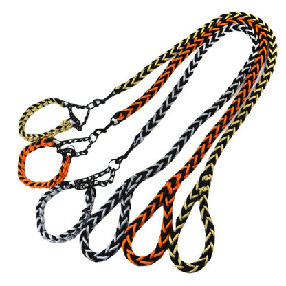 150cm Super Strong Coarse Nylon Dog leash Army Green Canvas Double Row Adjustable Dogs Collars For Medium Large Dogs Leashes Set