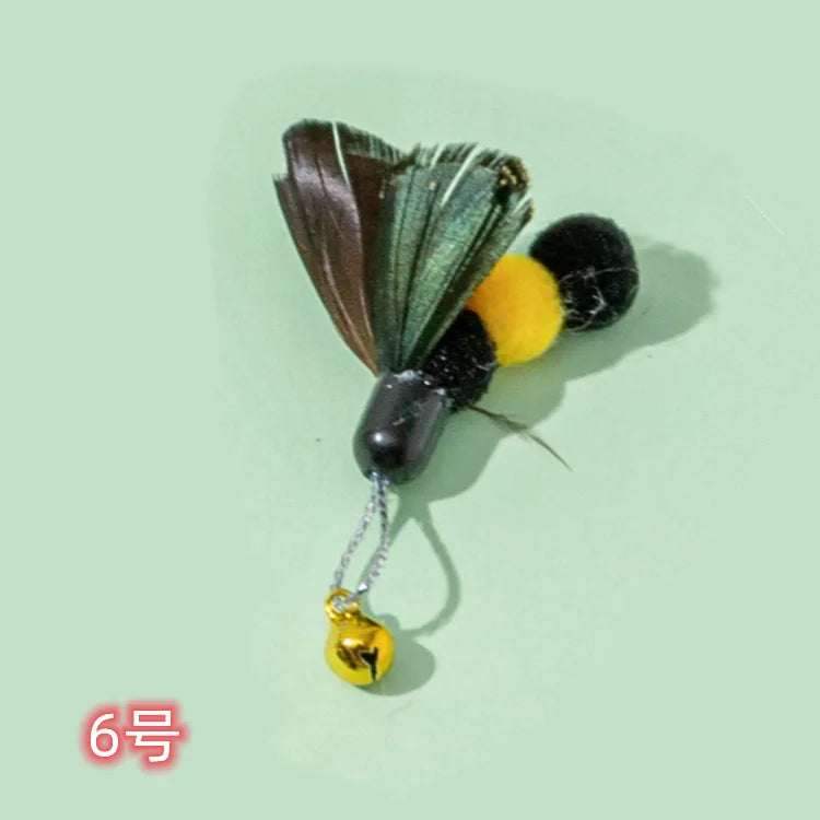 Interactive Cat Feather Toy Accessories False Toy with Bell Replacement Refill Training Kitten Toys