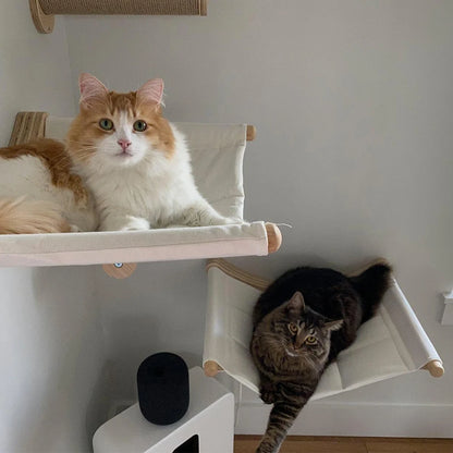Cat Tree Cat Climbing Shelves Platform For Cat Hammock Four-step Ladders Sisal Steps And Post For Cat Playing And Climbing