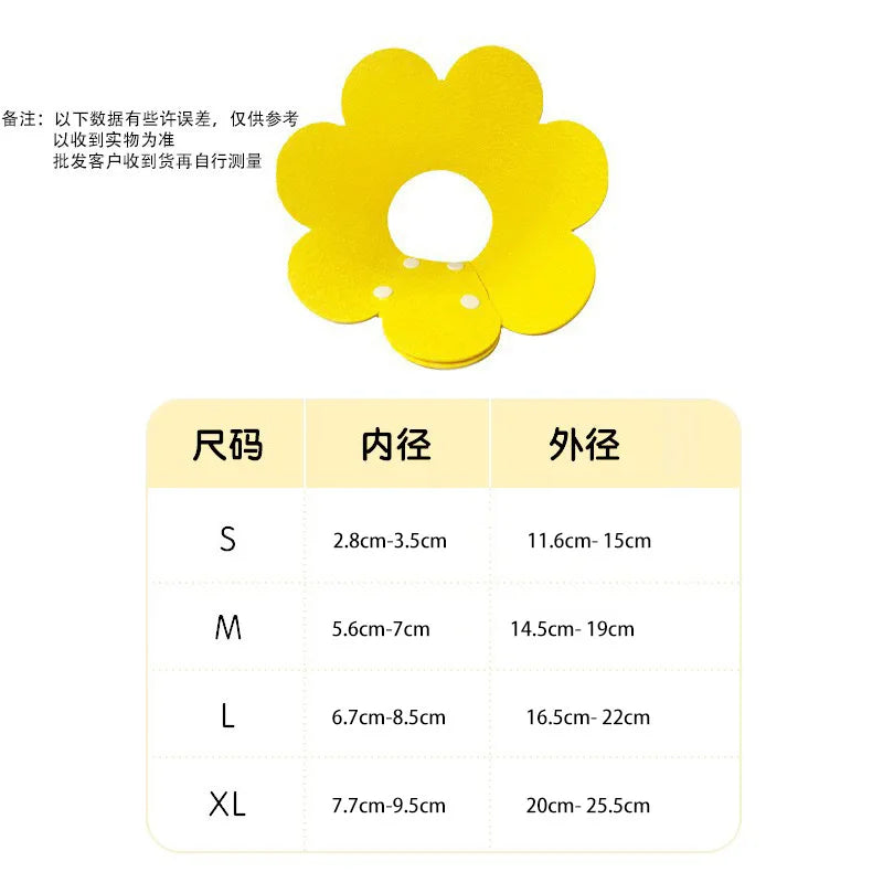 Cat Cone Collar Yellow Soft to Stop Licking, Cat Recovery Collar for Small Large Cats,Collar for Small Dogs Teddy Dog, Cat Neck