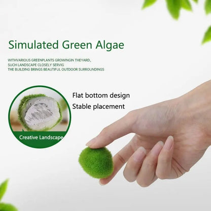 Simulated Green Algae Ball Aquarium Decoration Sunken Grass Landscape Ecology Fish Tank Landscape Decoration Aquarium Plants
