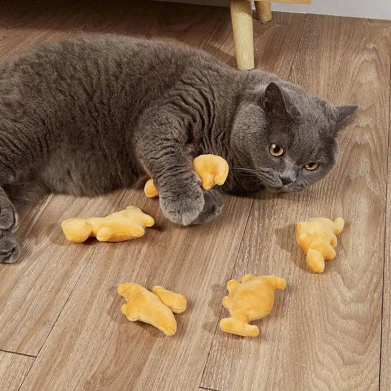 Cute Animal Shape Catnip Cats Toy Kitten Dinosaur Teeth Chewing Biting Plush Toys Cat Plush For Pet Cat Accessories