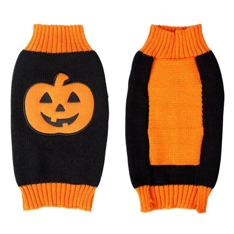 Dog Clothes Halloween Dog Costume Pumpkin Print Clothing Dog Sweater Chihuahua French Bulldog Korea Dog Cat Luxury Pet Clothes