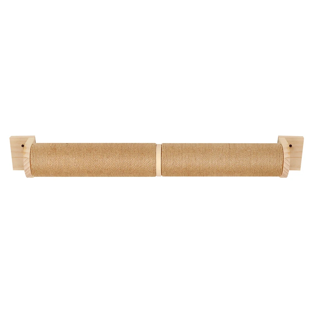 Cat Scratching Post Wall Furniture Wood Wall Mounted Kitten Scratcher Tree for Large Cats Thicker Columns for Multi-Functions
