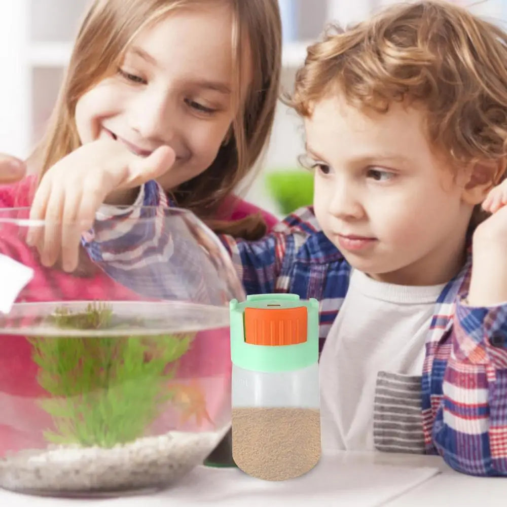 Aquarium Feeder Fish Food Feeding Bottle Quantitative Pond Feeder 0.5g Precise Measuring Refillable Feeding Bottle Manual Fish