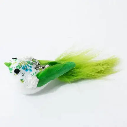 Funny Cat Stick Toy Furry Feather with Bell Cat Stick Toy Kitten Playing Pet Accessories Worm on A String Cat Toys Interactive