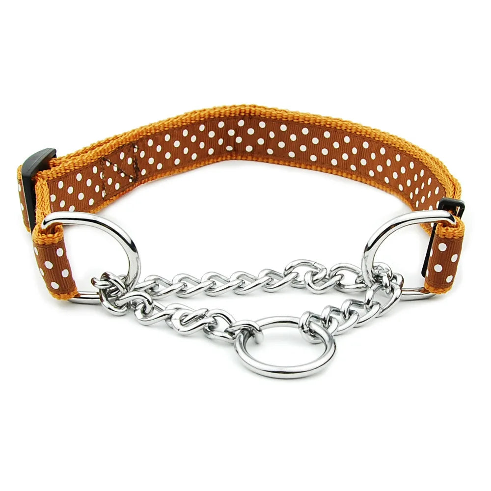 Professional Training Collar For A Hunting Dog Large Stainless Metal Dog Training Chain Strap Pitbull Dog Training Accessories
