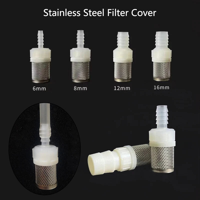 Stainless Steel Aquarium Filter Inlet Sleeve Mesh Shrimp Nets Special Shrimp Cylinder Filter Inflow Inlet Protect cessories New
