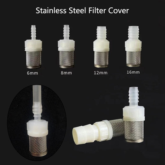 Stainless Steel Aquarium Filter Inlet Sleeve Mesh Shrimp Nets Special Shrimp Cylinder Filter Inflow Inlet Protect cessories New