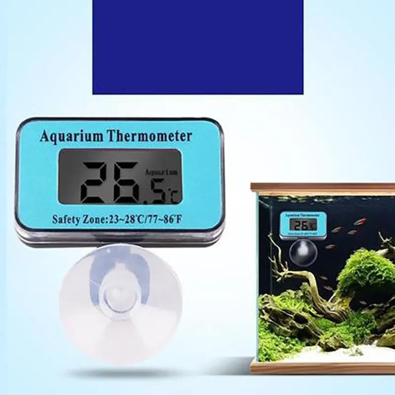 Aquarium Waterproof  Thermometer LCD Digital Fish Tank Submersible Thermometer Meter Temperature Control with Suction Cup