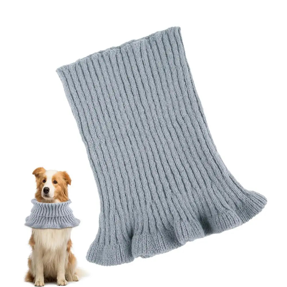 Winter Dog Scarf Ear Protector Knitted Dog Snoods Pet Scarf Noise Ear Protection Comfortable Calming High Elasticity Pet