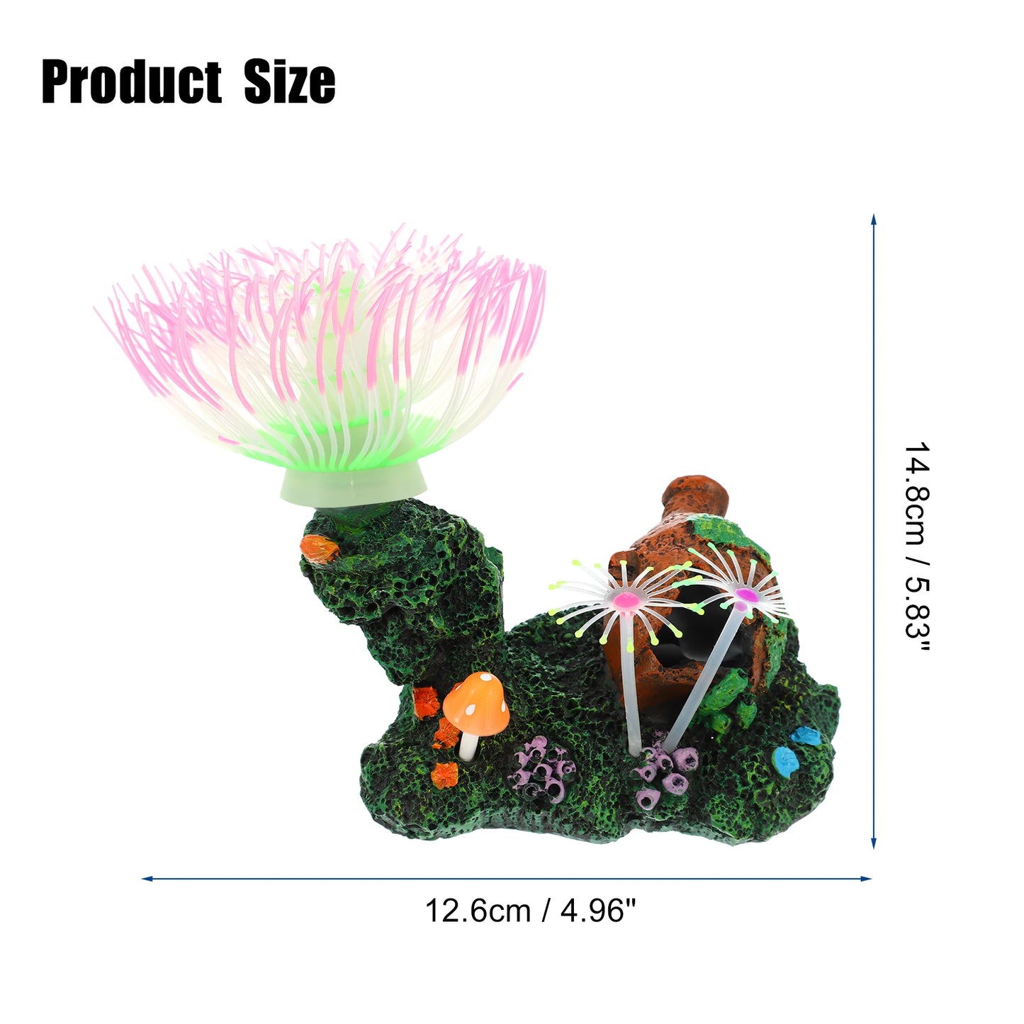 UXCELL Plastic Luminous Plants Glowing Artificial Simulation Coral Aquarium Decoration Underwater Ornament Fish Tank Accessories