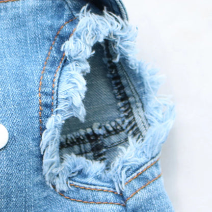 NEW Dog Denim Jacket with Leash Dring, Spring Summer Pet Jeans Vest Clothes for Small Medium Dogs Chihuahua Yorkies Bulldog