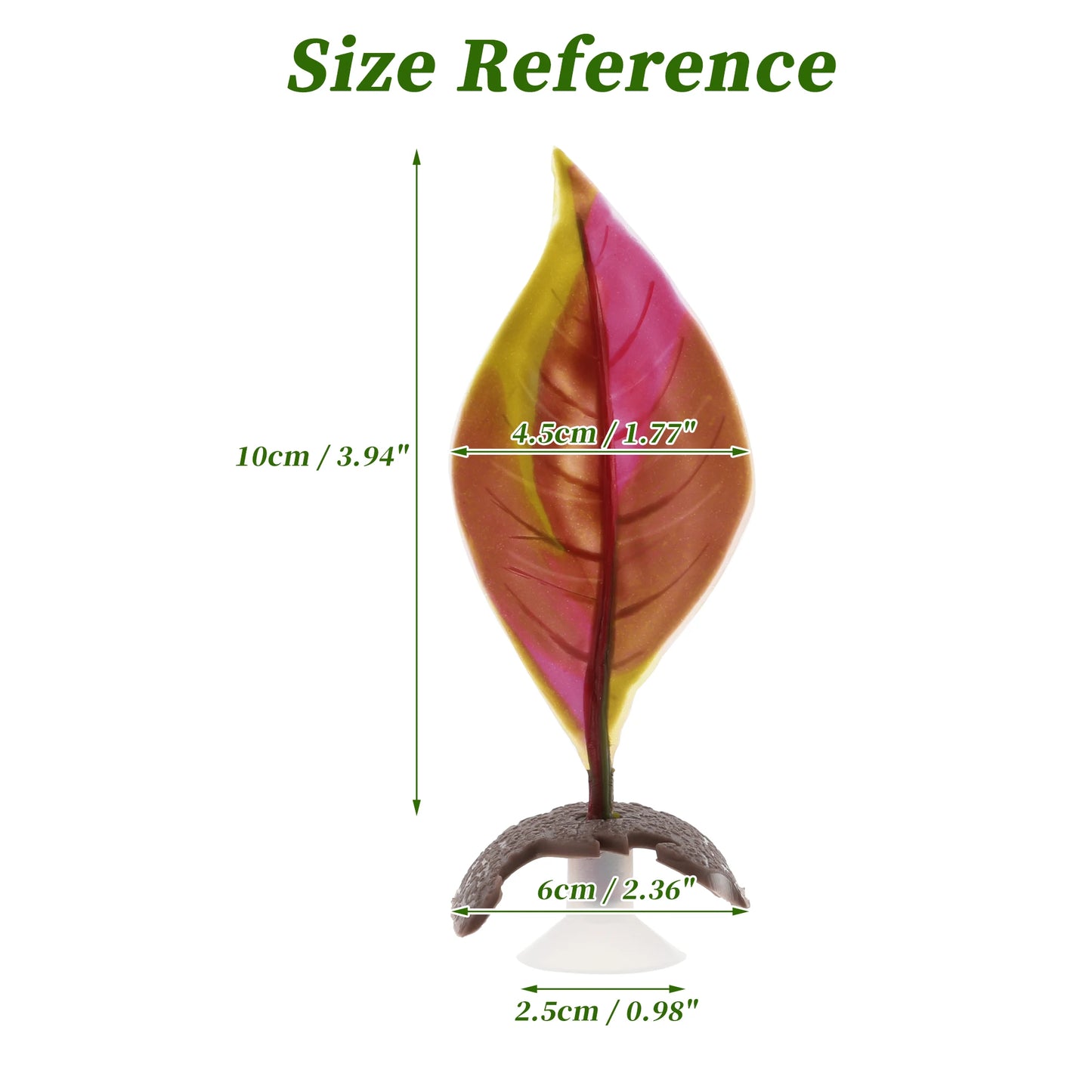 UXCELL Artificial Betta Fish Bed Simulation Betta Leaf Bed Betta Hammock Pad with Suction Cup Aquarium Decor Fish Supplies