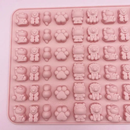 Cartoon Silicone Fudge Mold Super Small Silicone Chocolate Mould Tool Tea Baking Ice Afternoon Ice Mold Maker Mold F2I1