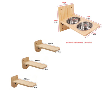 Cat Tree Tower Cat Hammock Cat House With Thick Cushions Wall Mounted Half-sheltered kitty Nest Satisfy Habits of Cat Easy Clean
