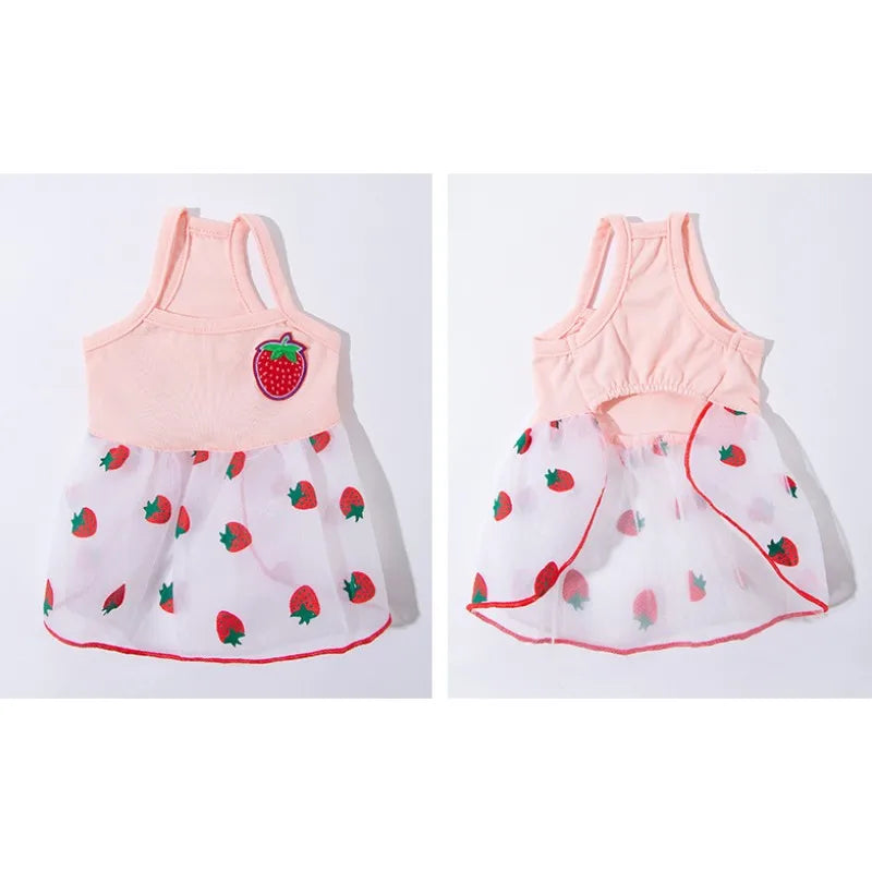 Summer Dog Dress for Small Dogs Luxury Dog Clothes Chihuahua French Bulldog Bichon Dog Costume Puppy Clothing Dog Vest Pet Skirt