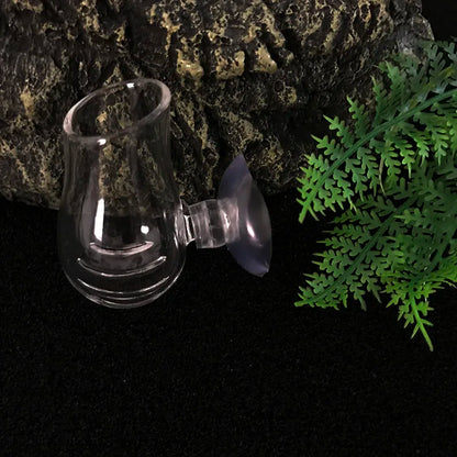 Aquarium Decoration Hanging Fish Tank Mini Crystal Glass Pot Polka Water Potted Planting Cylinder Cup Aquarium Accessories