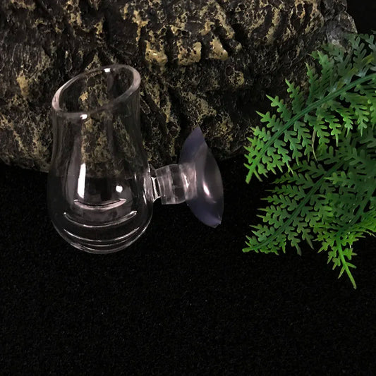 Aquarium Decoration Hanging Fish Tank Mini Crystal Glass Pot Polka Water Potted Planting Cylinder Cup Aquarium Accessories