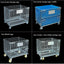 Heavy Duty Foldable Warehouse Iron Wire Cage Mesh Collapsible Container Pallet Cage Metal Collapsible Shipping Cage with Wheels