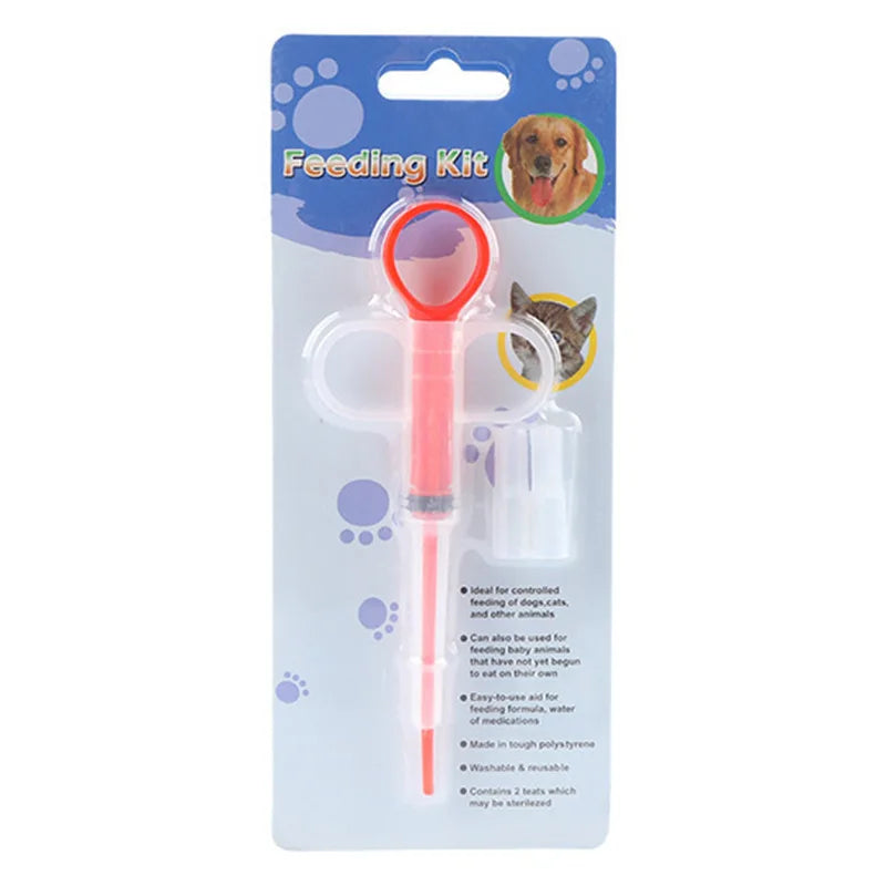 Pet Medical Feeder Syringe - Red, Blue, Green