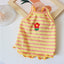 Flower Embroidery Pet Vest for Small Dogs Sweet Summer Striped Teddy Bear Cat Clothes Soft Cotton Designer Puppy Kitten T Shirt