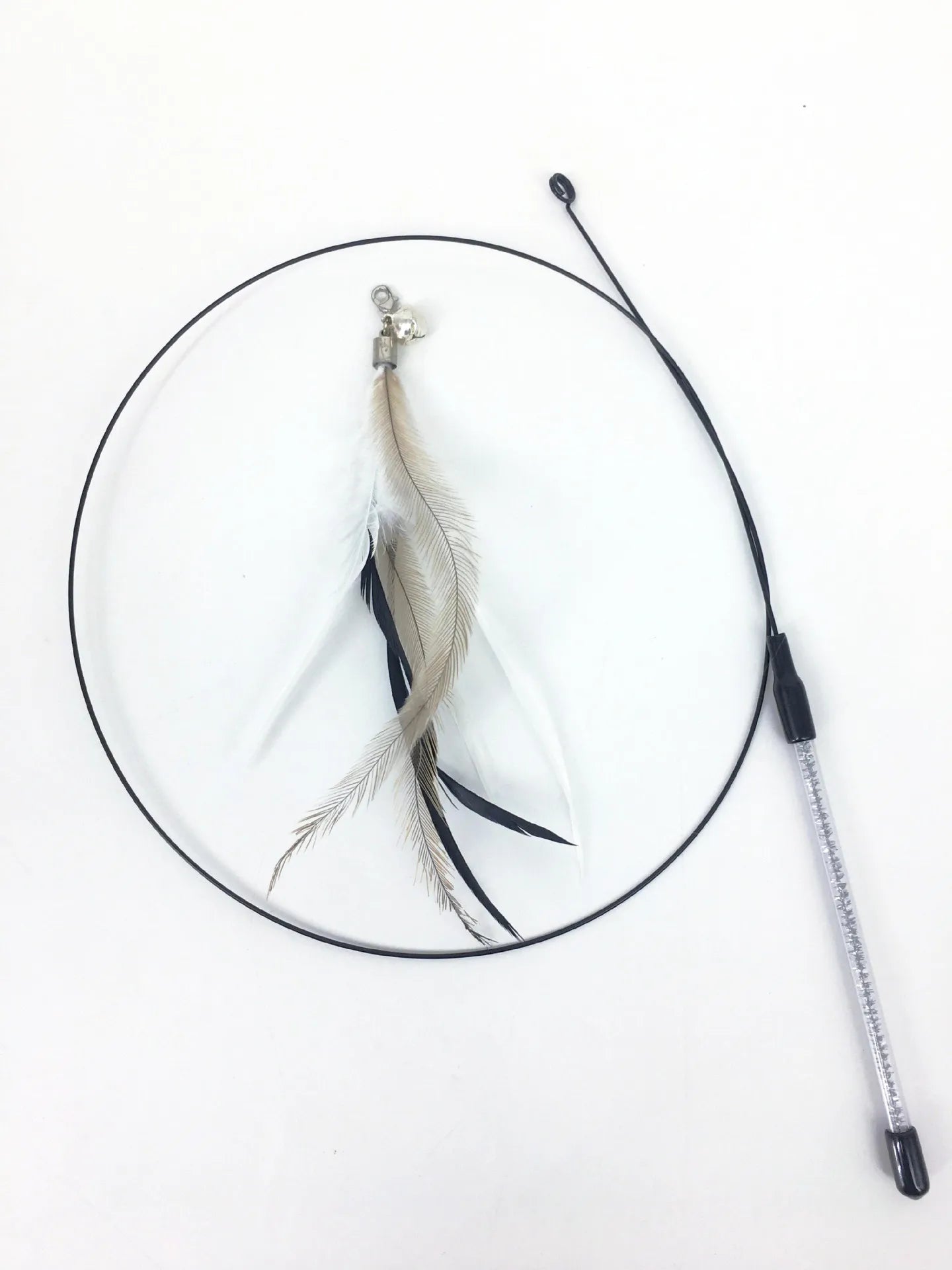 Interactive Cat Toy Handfree Cat Stick Playing Kitten Playing Teaser Wand Toy Suction Cup Bird/Feather Cat Wand Pet Supplies