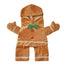 Gingerbread Man Dog Costume Soft Puppy Costume Hoodie Christmas Puppy Gingerbread Transformation Clothes For Cats Dogs