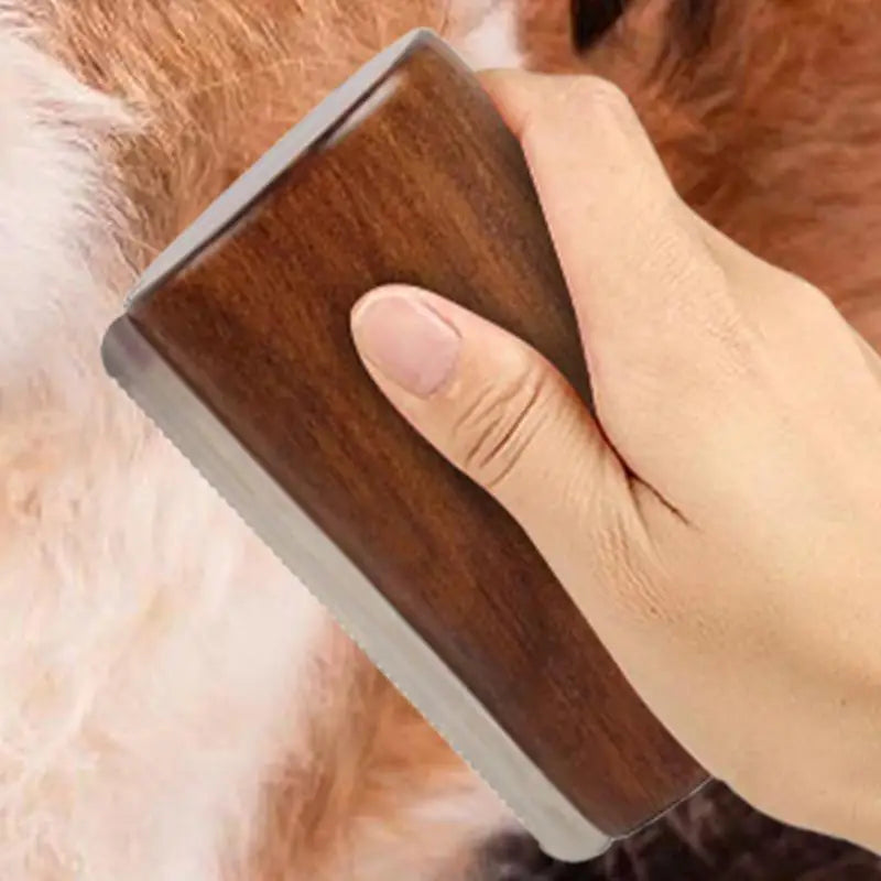 Dog Brush For Short-Haired Dogs Wooden Handle Slicker Brush For Dogs & Cats Cat & Dog Grooming Slicker Brush For Pets Grooming
