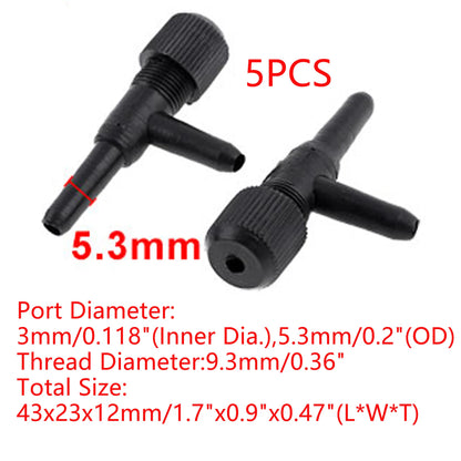 UXCELL Fish Tank Air Line Tubing Volume Control Valve 2 ways Aquarium Connector Pump Flow Pipe Valves Tube Hose Accessories