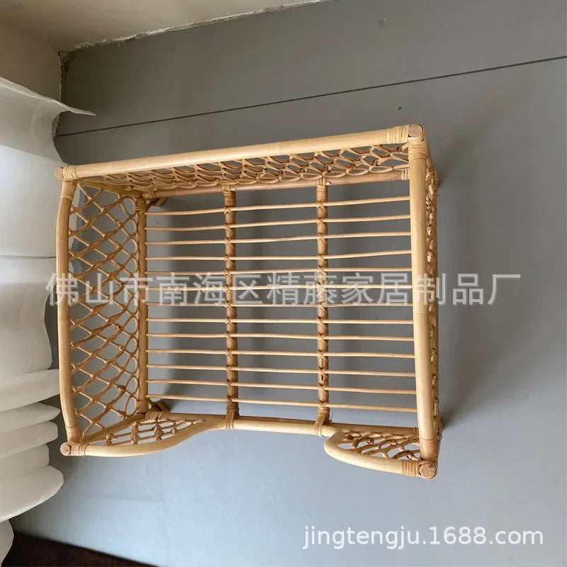 Jingjiu ins Korean real vine woven teddy kennel small bed cat kennel pet basket rattan pet bed