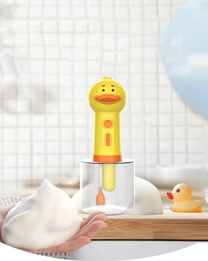 Yellow Duck Pet Cleaning Bathing Electric Foam Machine Usb Charging Automatic Soap Dispenser Foam Machine Pet Accessories