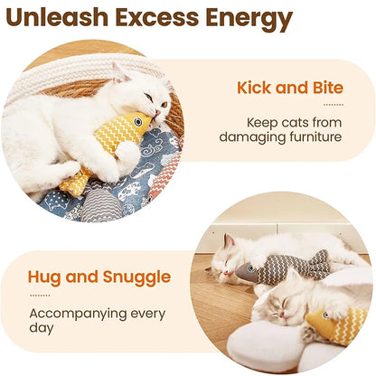 Cat Toy Catnip Fish Pet Chew Bite Toys For Cats Funny Interactive Soft Simulation Fish Kitten Training Playing Toy Cat Supplies