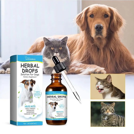 Pet Cough Herbal Drops Cough Soothing Relief Reduce Dog Discomfort Medicin Throat Strengthen Treatment Sneezing Calming Imm V0A3