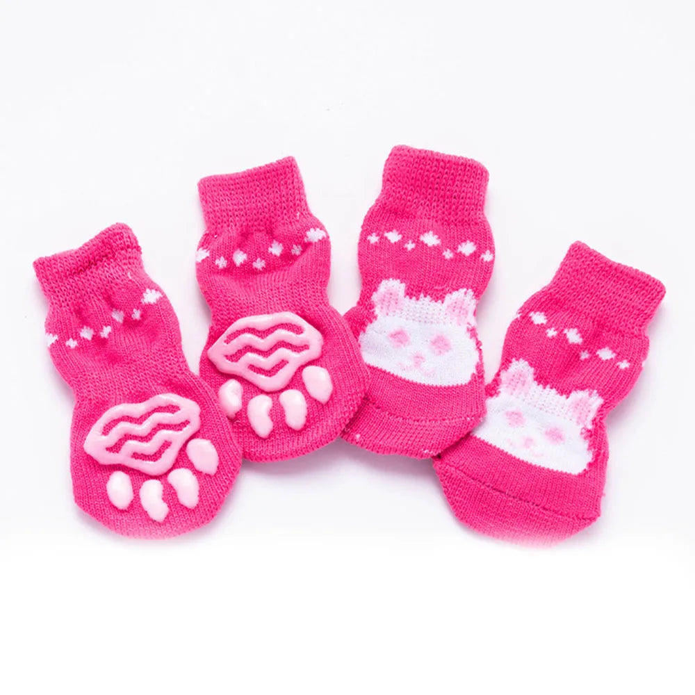 Dog Socks for Small Medium Dogs Non Skid Pet Puppy Grip Socks Paw Protectors Indoor Traction Control Socks for Hardwood Floor