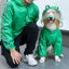 Frog Dinosaur Shape Dog Raincoat Costume for Medium and Large Dogs Waterproof Pet Jumpsuit Clothes Dog Rain Jacket for Labrador