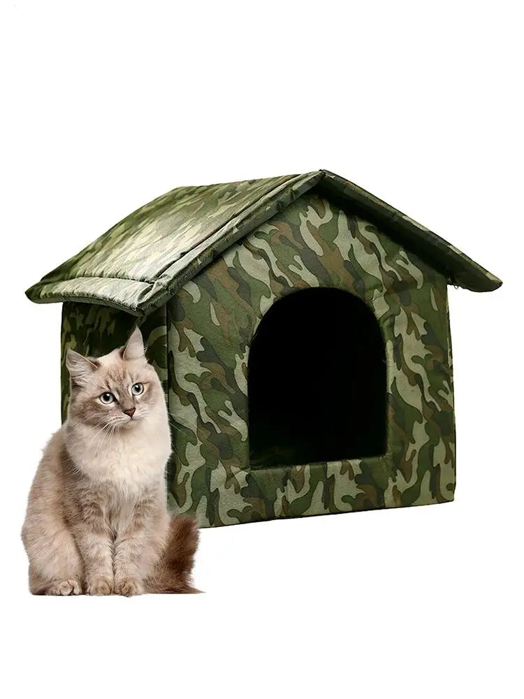 Outdoor Dog Bed Waterproof Roof Bed Waterproof Warm Dog Kennel Winter Tent Dog Nest Thickened Cold-Proof Nest Cat House