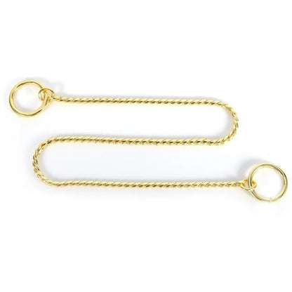Metal Chain Dog Show Collar Pet Slip Collar for Shows Fine Brass Snake Choke Chain Collar Adjustable for Small Medium Large Dogs