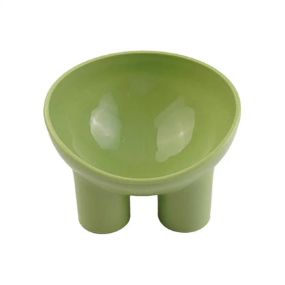 Pet Supplies Macaron Color Elephant Leg Bowl Neck Protection Oblique Mouth Cat Bowl Anti-tip Plastic Pet Bowl High-legged Cat Bo