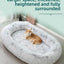 Plush Pet Bed with Pillow Quilt Winter Warm Large Foam Pad Pet Sleeping Pad Sofa Bed Removable and Washable Pet Kennel