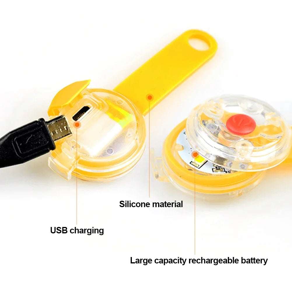 Dogs Collars Anti Loss Pendant Waterproof Safety LED Flashing Light USB Rechargeable LED Light Pendant For Dogs Cats Pets