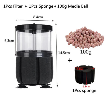 1Pcs Black Aquarium Filter for Aquarium Fish Tank Air Pump Skimmer Biochemical Sponge Filter Aquarium Bio Filters Filtro Aquario