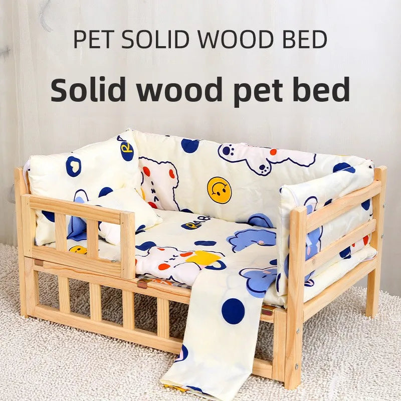 Kennel  solid wood dog bed  sleeping medium small dog  pet bed