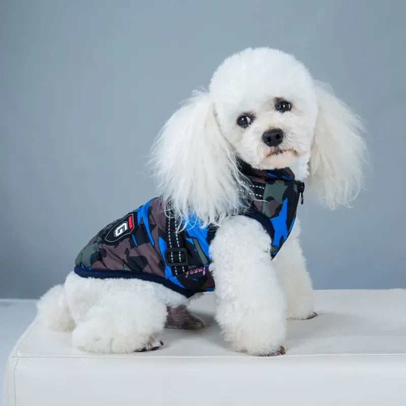 Winter Pet Dog Harness Vest Jacket Clothing Waterproof Coat Dog Clothes For Small Medium Dog Camouflage Windproof Puppy Pug Coat