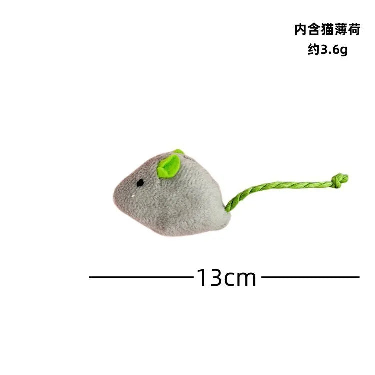 Pet Toy Mice Cats Catnip Toys Interactive Fun Plush Mouse Cat Toy For Kitten Colorful Cute Plush False Mouse Pet Cat Accessories