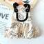 Summer Dog Dress Pet Dog Jumpsuit Animal Print Dog Skirt Puppy Vest Ins Style Suspenders Dog Clothes Chihuahua Girls Dog Outfit