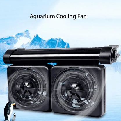 Aquarium Fish Tank Cooling Fan System Chiller Control Reduce Water Temperature 1/2/3/4 Fan Set Cooler Aquarium cooling fans