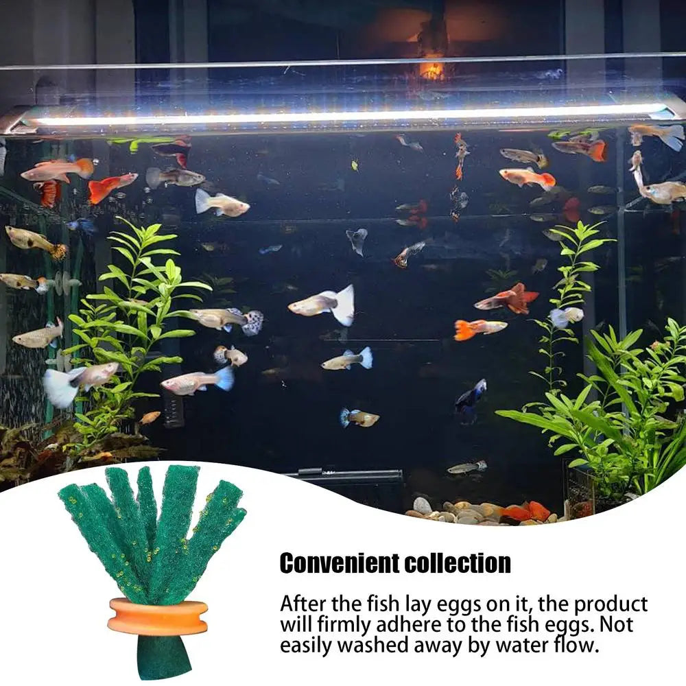 Fish Breeding Spawning Mop 10PCS Safe Fish Breeding Slate Fish Breeding Mop for Egg Laying Wear-Resistant Fish Egg Laying Bed