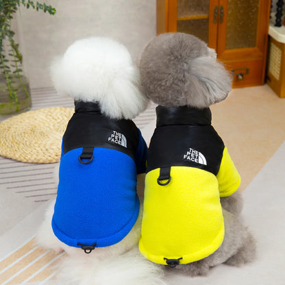 Fleece Dog Jacket Winter Warm Thicken Sherpa Lined Dog Coat for Small Dogs Beagle Puppy, Cold Weather Pet Apparel Winter Clothes