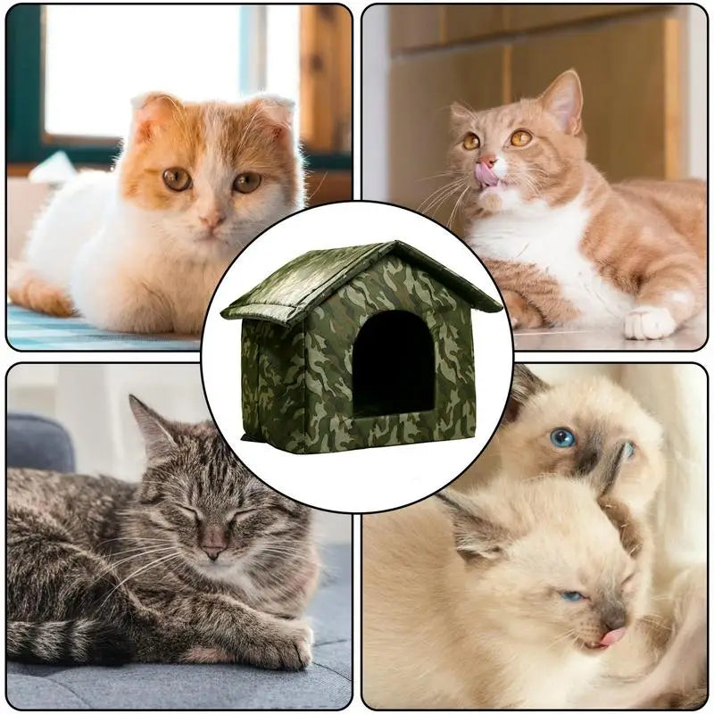 Outdoor Dog Bed Waterproof Roof Bed Waterproof Warm Dog Kennel Winter Tent Dog Nest Thickened Cold-Proof Nest Outdoor Cat House
